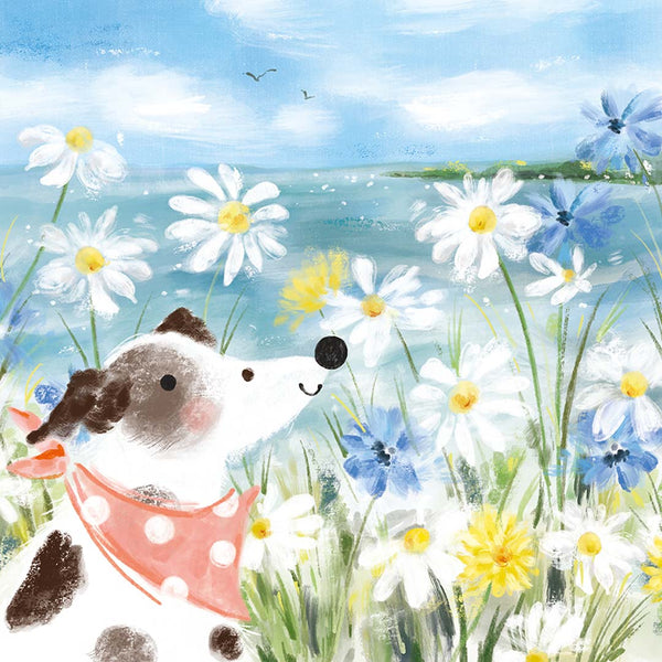 Print-WF1158P - Patch and the Daisies Art Print-Whistlefish