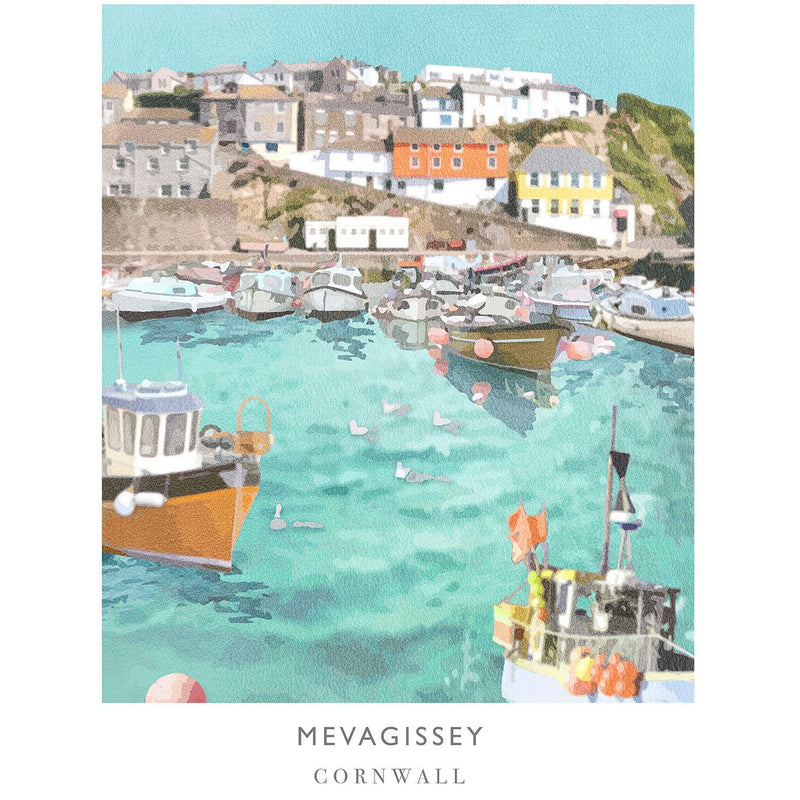 Print-WF115P - Mevagissey Art Print-Whistlefish