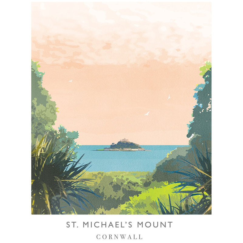 Print-WF118P - St Michaels Mount Art Print-Whistlefish