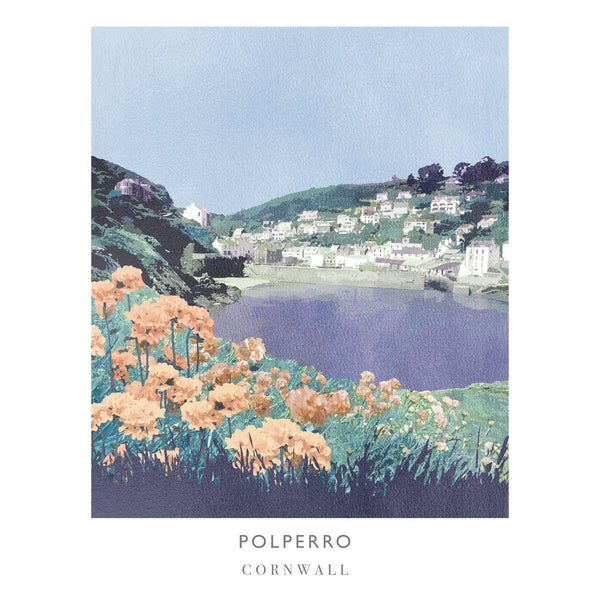 Print-WF124P - Polperro Art Print Large-Whistlefish