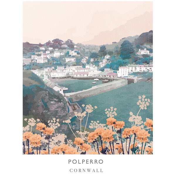 Print-WF126P - Polperro Art Print Large-Whistlefish