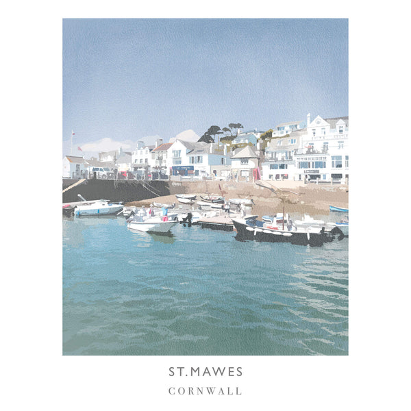 Print-WF135P - St Mawes Art Print Small-Whistlefish