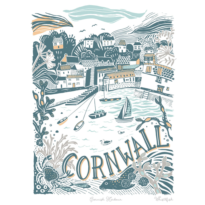 Print-WF191P - Cornwall Harbour-Whistlefish
