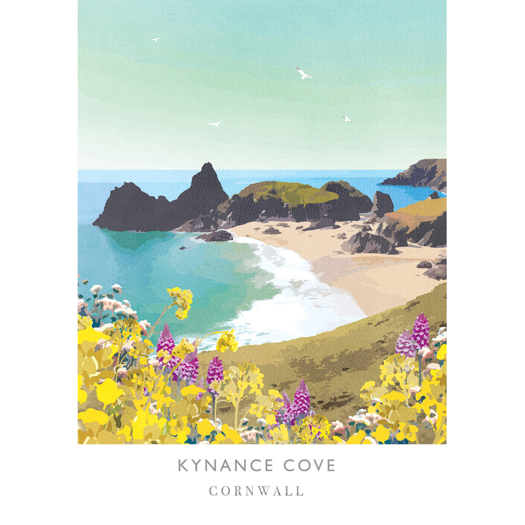 Print-WF216P - Kynance Cove Art Print-Whistlefish