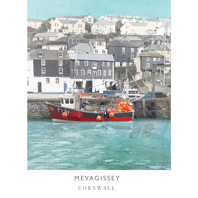 Print-WF217P - Mevagissey Fishing Boat-Whistlefish