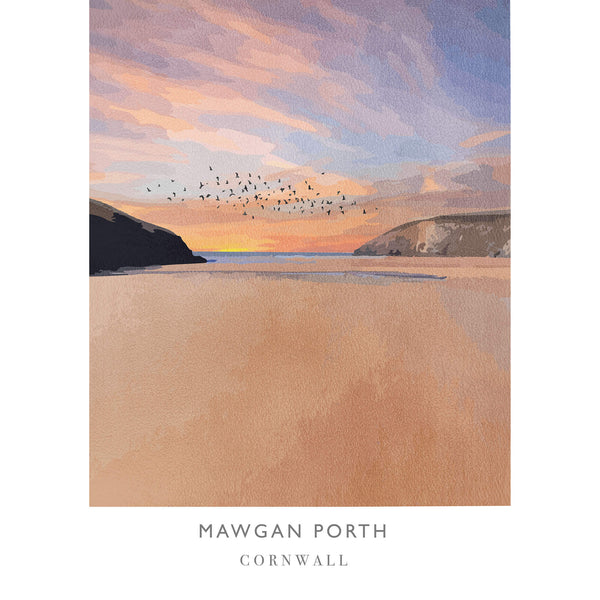 Print-WF219P - Mawgan Porth Art Print-Whistlefish