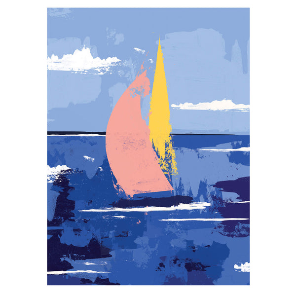 WF334P - Salcombe Sailing Art Print