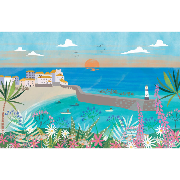 Print-WF420P - St Ives Collage Art Print-Whistlefish