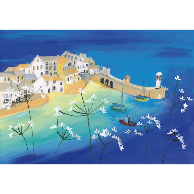 Print-WF491P - White Agapanthus, St Ives Art Print-Whistlefish