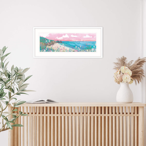 Print-WF495P - Pedn Vounder Beach Art Print-Whistlefish