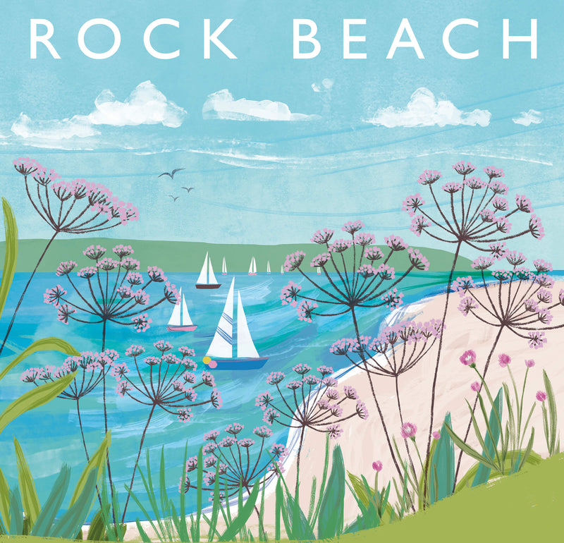 Print-WF508P - Rock Beach Art Print-Whistlefish