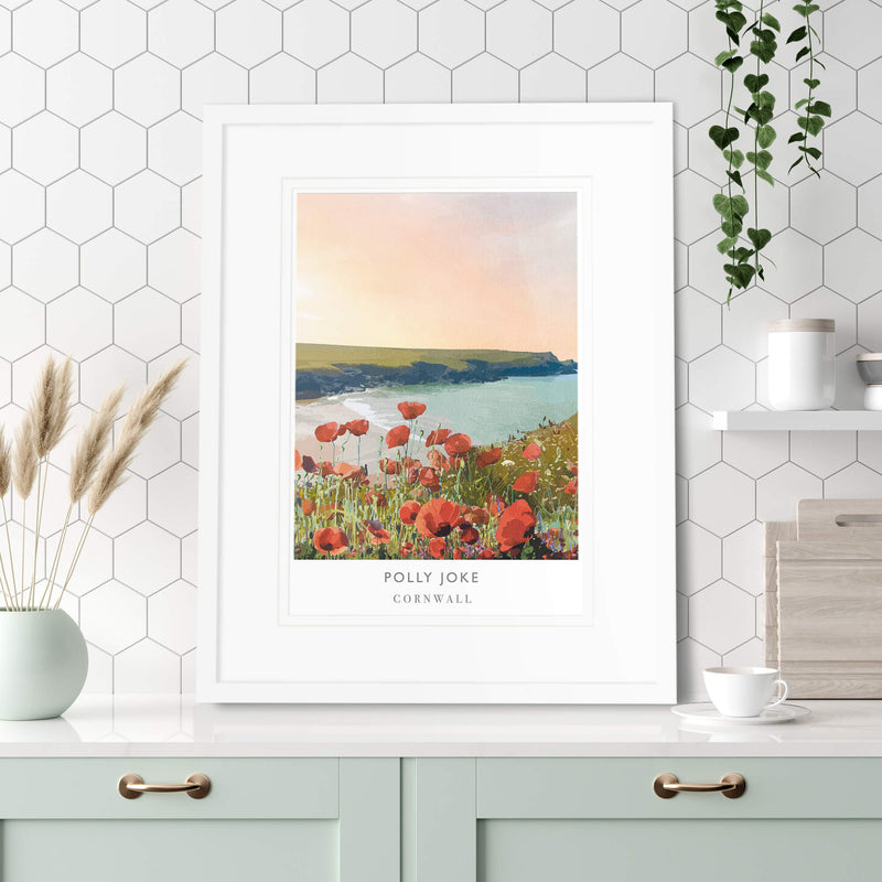 Print-WF588P - Polly Joke Vibrant Poppies Art Print-Whistlefish