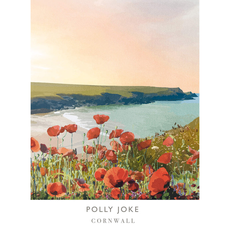 Print-WF588P - Polly Joke Vibrant Poppies Art Print-Whistlefish