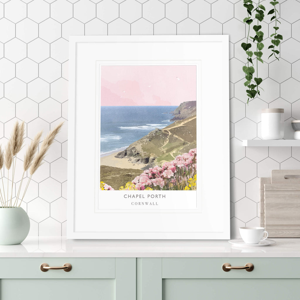 Print-WF591P - Chapel Porth Art Print-Whistlefish