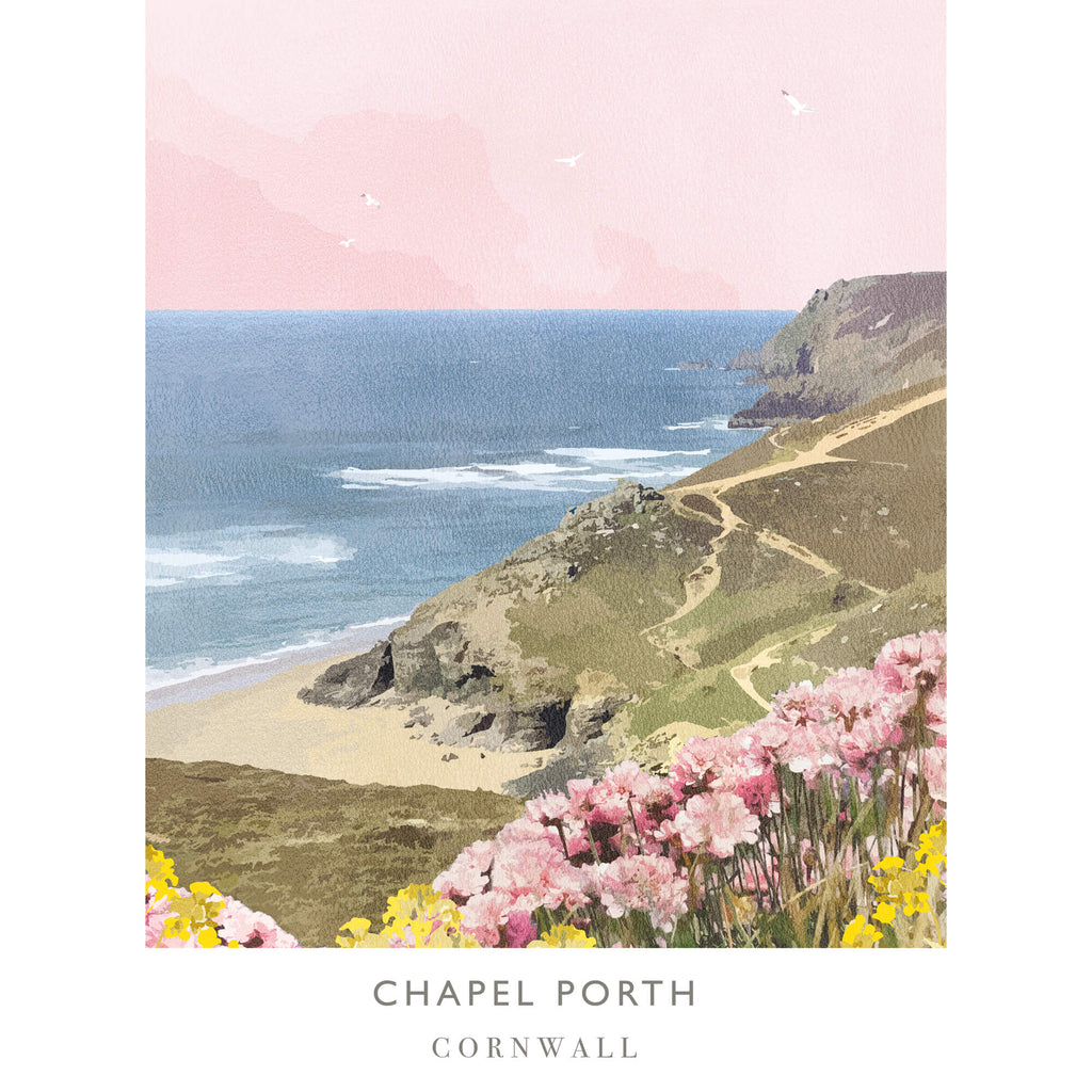 Print-WF591P - Chapel Porth Art Print-Whistlefish