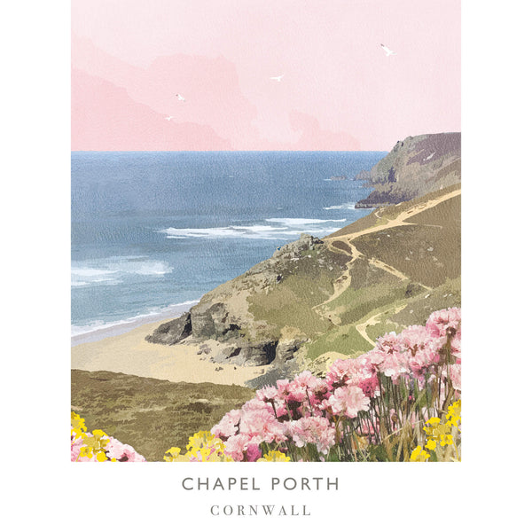 Print-WF591P - Chapel Porth Art Print-Whistlefish