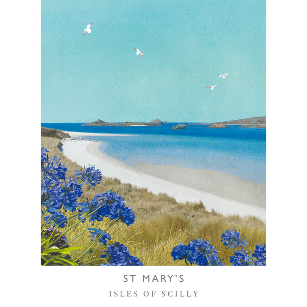 Print-WF593P - St Mary's Isles of Scilly Art Print-Whistlefish