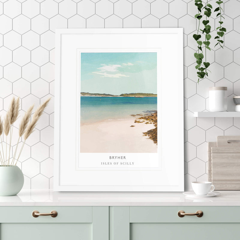 Print-WF595P - Bryher Isles of Scilly Art Print-Whistlefish