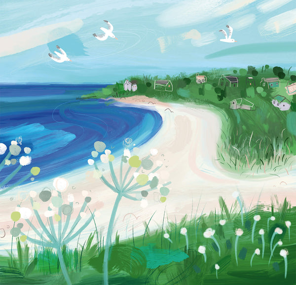 Print - WF602P - Daymer Bay Art Print - Daymer Bay Art Print - Coastal Art - Whistlefish