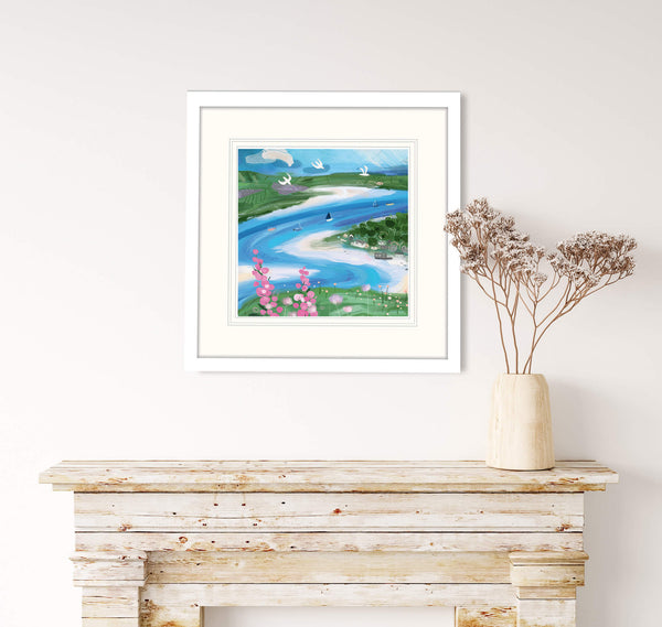 Print-WF603P - Rock Beach Art Print-Whistlefish