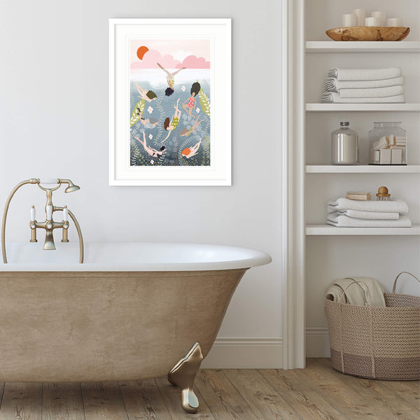 Print-WF606P - Swim Free Art Print-Whistlefish