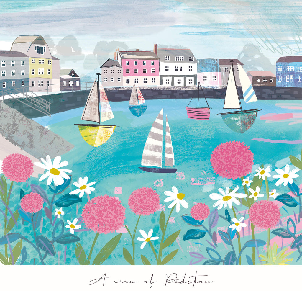 Print-WF610P - A View of Padstow Art Print-Whistlefish