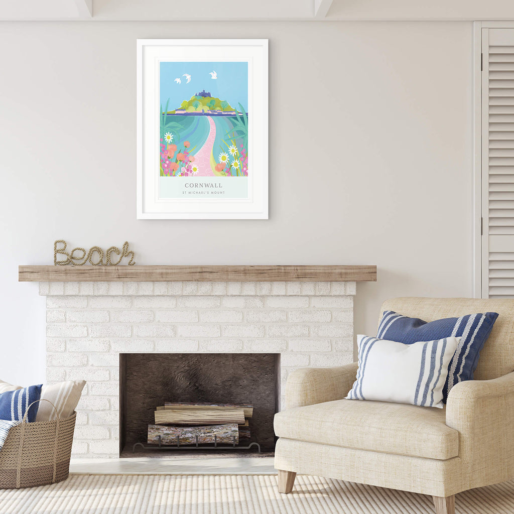 Print-WF620P - St Michaels Mount Brights Art Print-Whistlefish