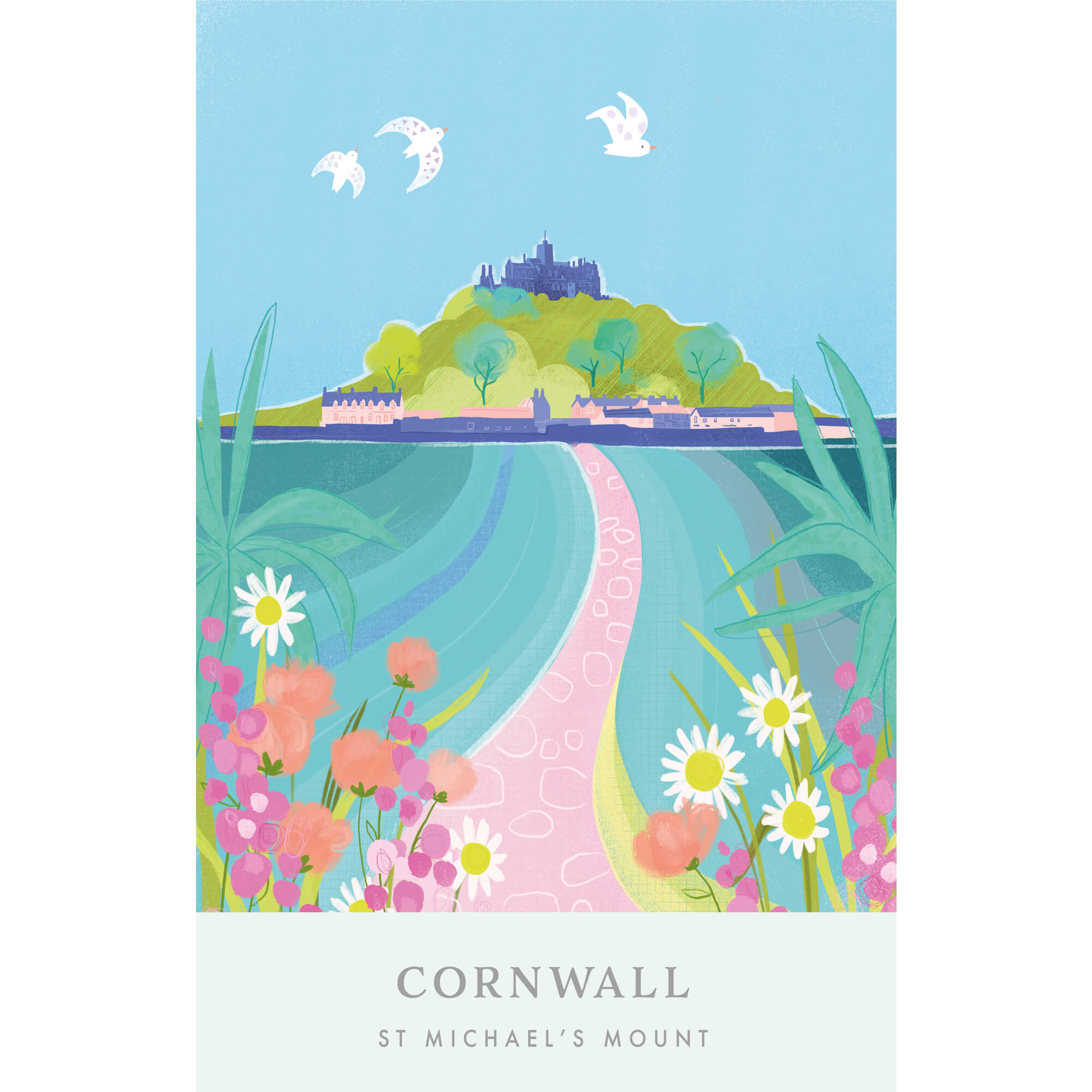 Print-WF620P - St Michaels Mount Brights Art Print-Whistlefish