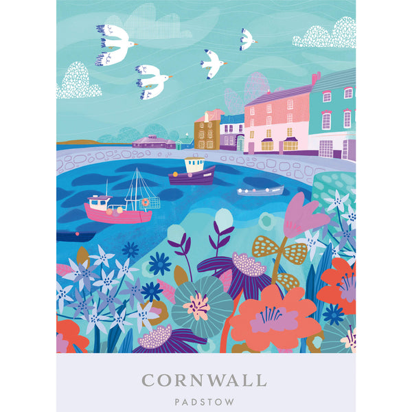 Print-WF666P - Padstow Brights Med Art Print-Whistlefish