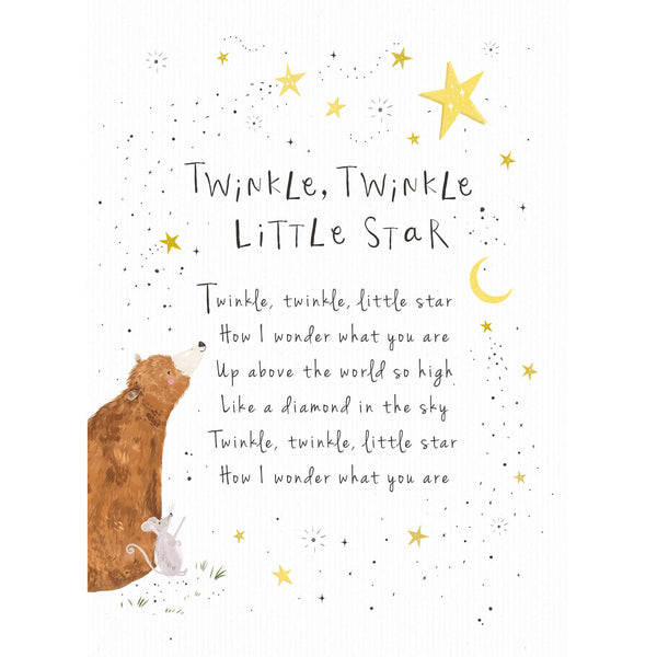 Print - WF679P - Twinkle Twinkle Little Star Art Print - Twinkle Twinkle Little Star Art Print - Art Prints for Children - Whistlefish