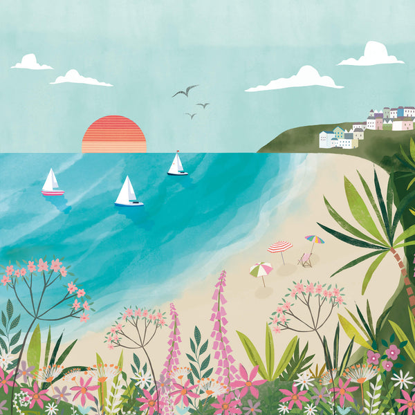 Print-WF701P - Carbis Bay Mini Square Art Print-Whistlefish
