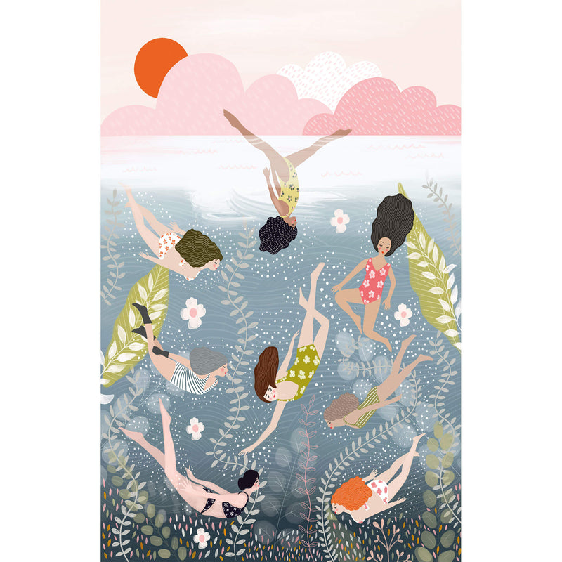 Print-WF714P - Swim Free Small Art Print-Whistlefish