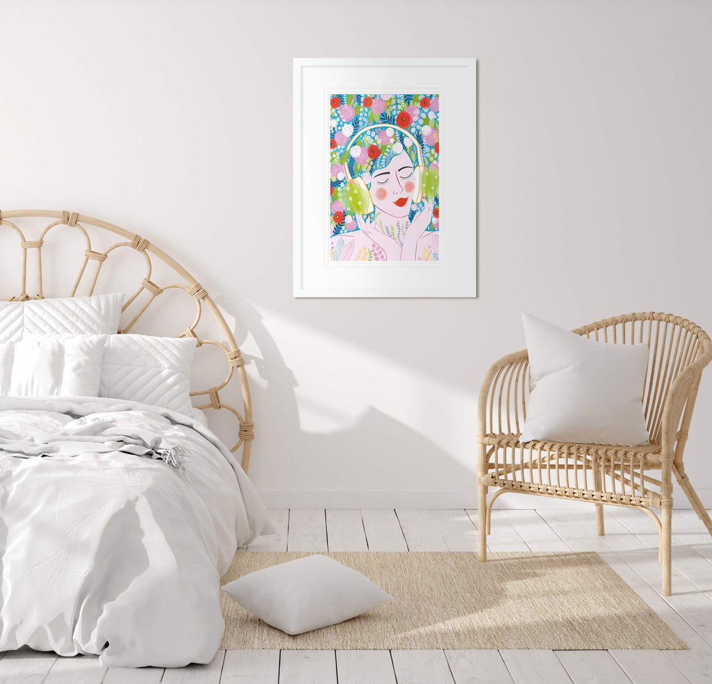 Print-WF794P - Silent Disco Large Art Print-Whistlefish