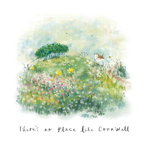 Print - WF829P - Theres No Place Like Cornwall Small - Theres No Place Like Cornwall - Art Print - Whistlefish