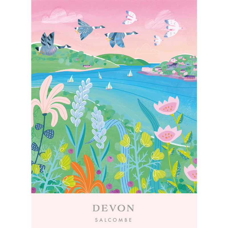 Print - WF854P - Salcombe Brights Framed Print - 