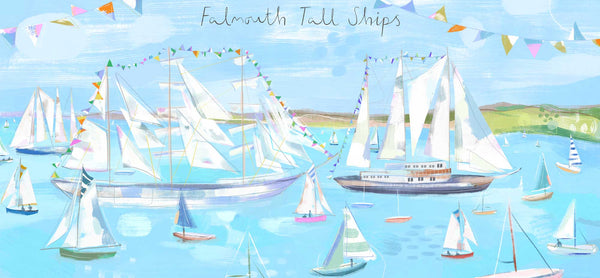 Print-WF889P - Falmouth Tall Ships Small Framed Print-Whistlefish