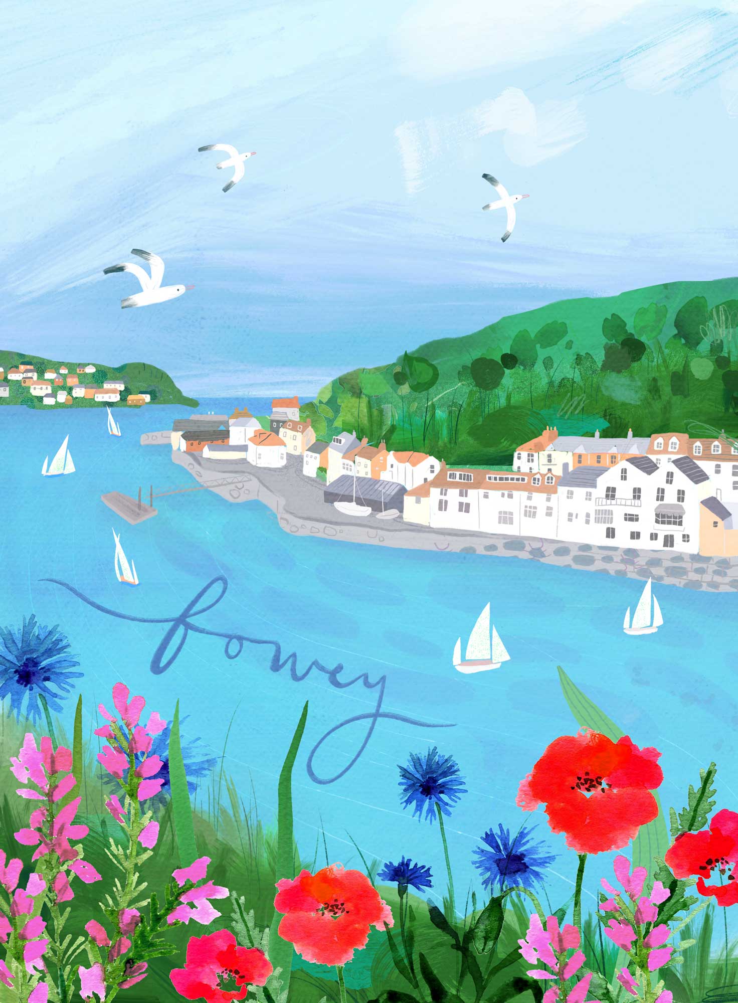 Fowey Med Art Print - Whistlefish