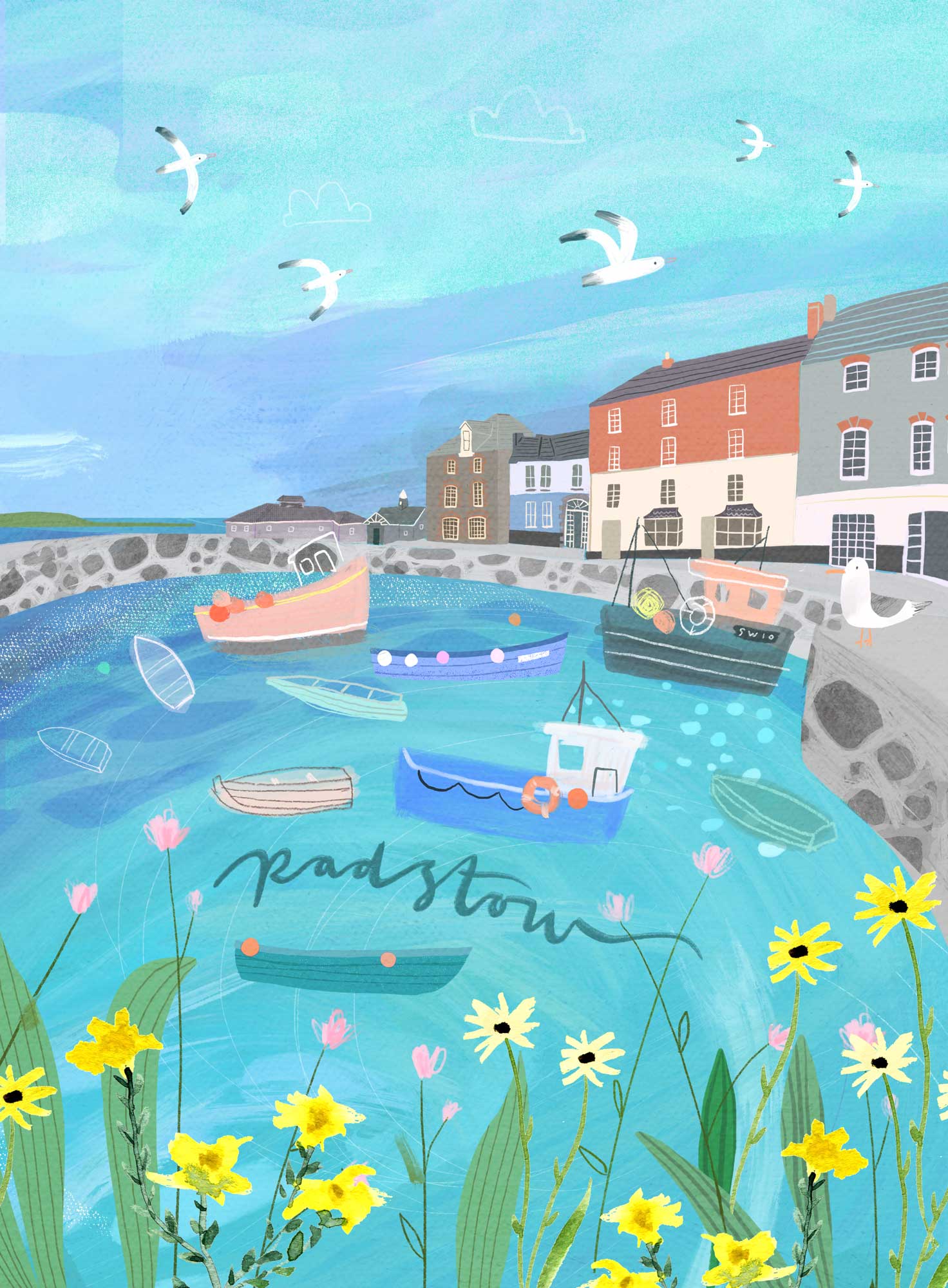 Padstow Med Art Print - Whistlefish