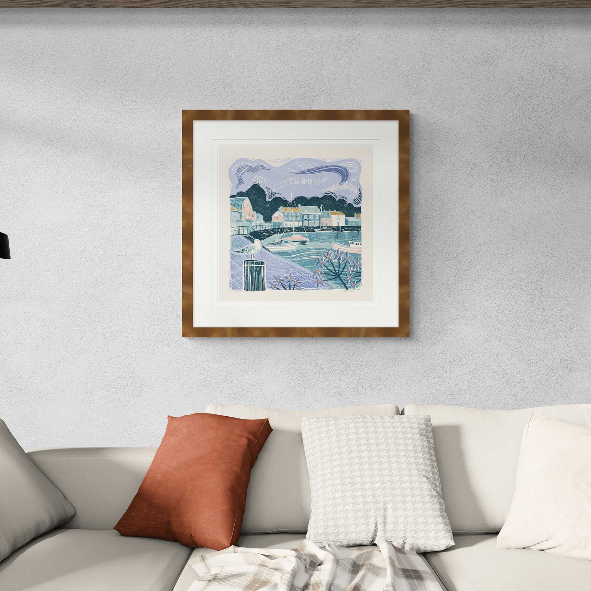 Print - WF927P - Padstow Quay Summer - Padstow Quay Summer - Art Print - Whistlefish