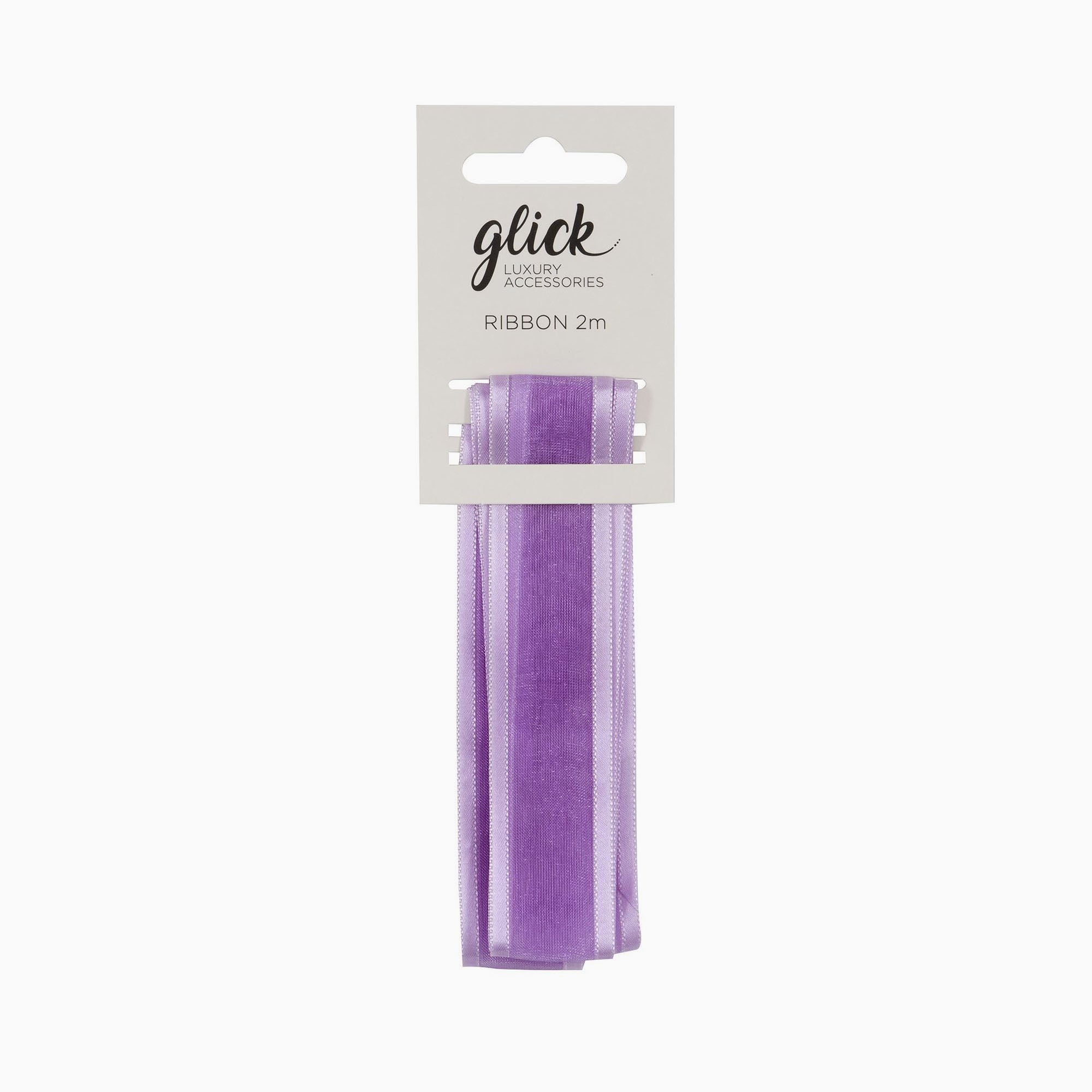 Ribbon-R0201 - Lilac Satin Edge Ribbon-Glick