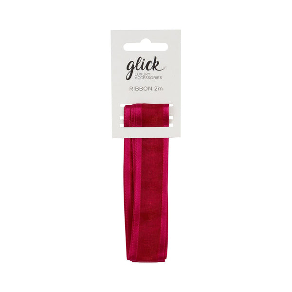 Ribbon-R0204 - Satin Edge Ribbon Hot Pink-Glick
