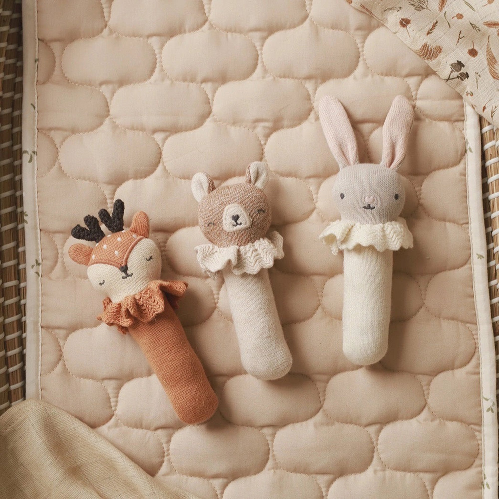 Baby Rattle-RATBUN - Blushing Bunny Rattle-Avery Row