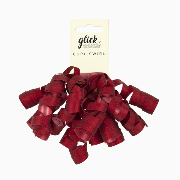 Ribbon-CS20 - Red Curly-Swirls-Glick