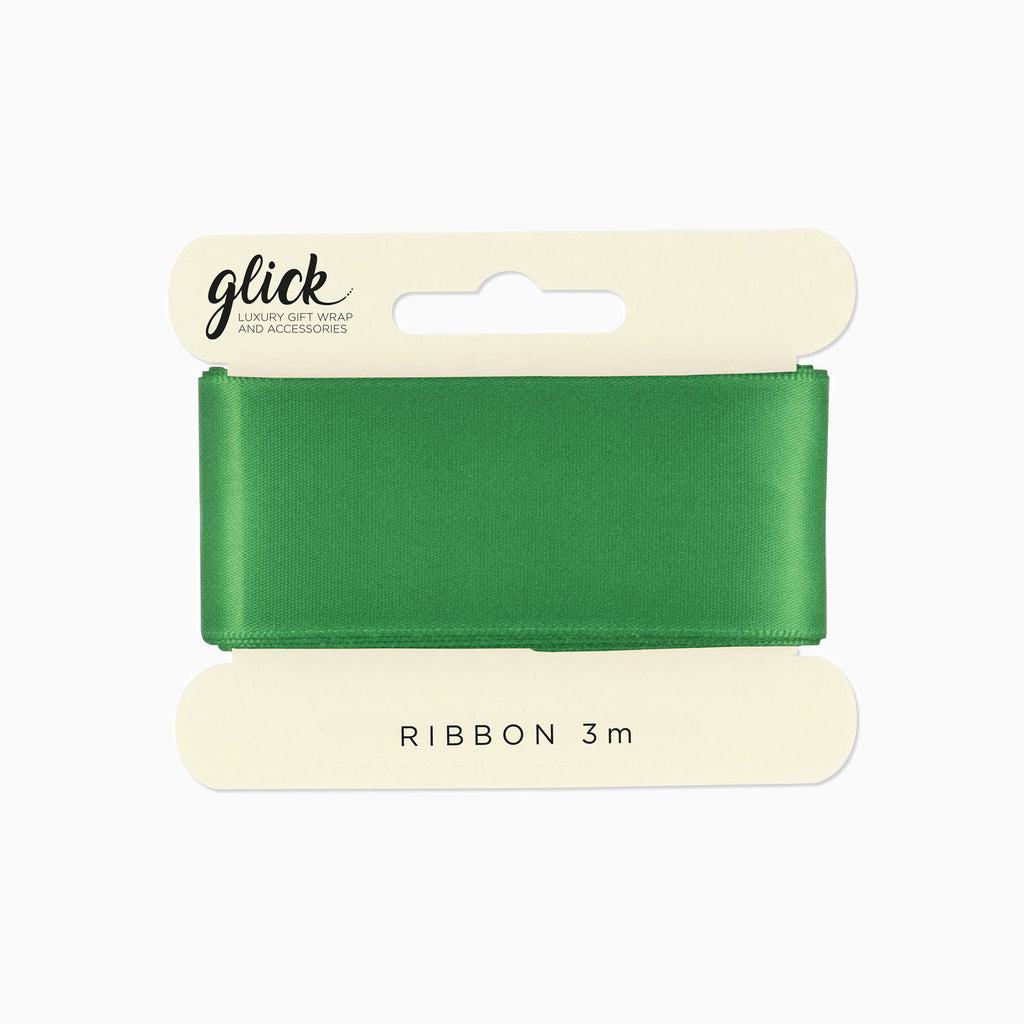 Ribbon-RX37 - Green Satin Ribbon (3m)-Glick