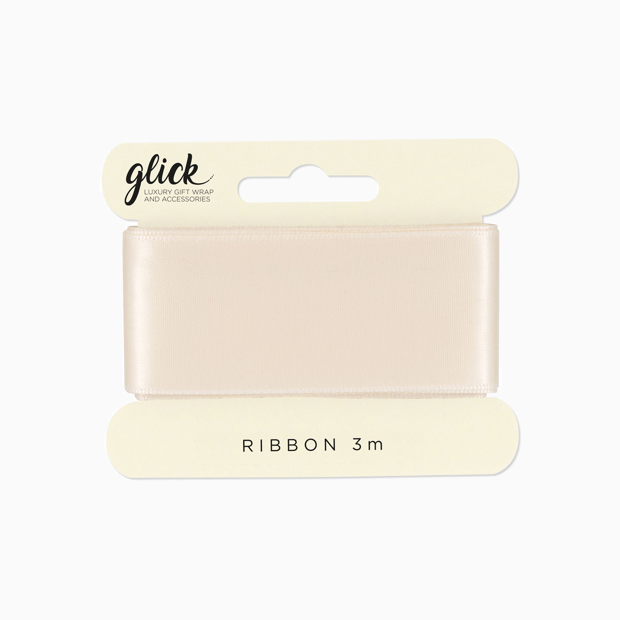 Ribbon-RX38 - Cream Satin Ribbon (3m)-Glick