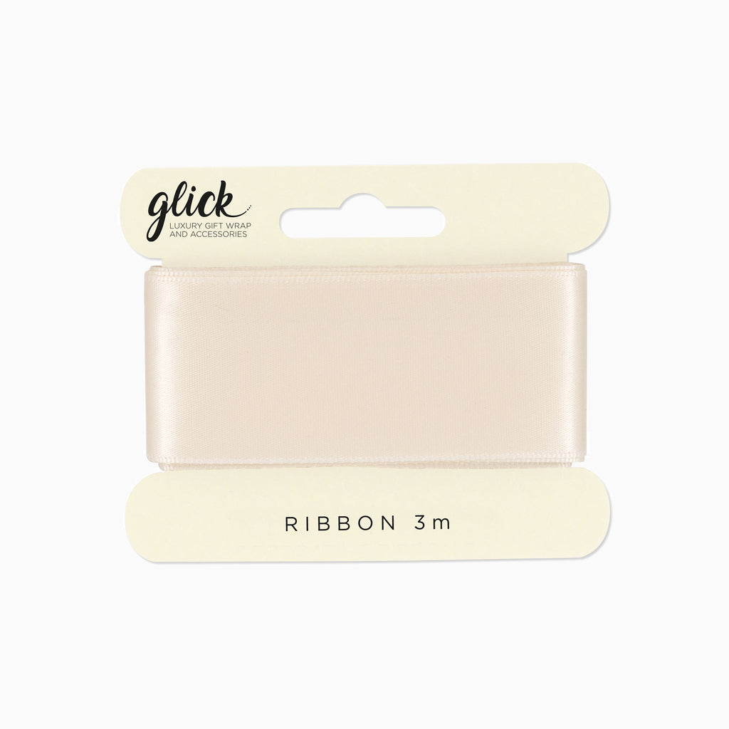 Ribbon-RX38 - Cream Satin Ribbon (3m)-Glick