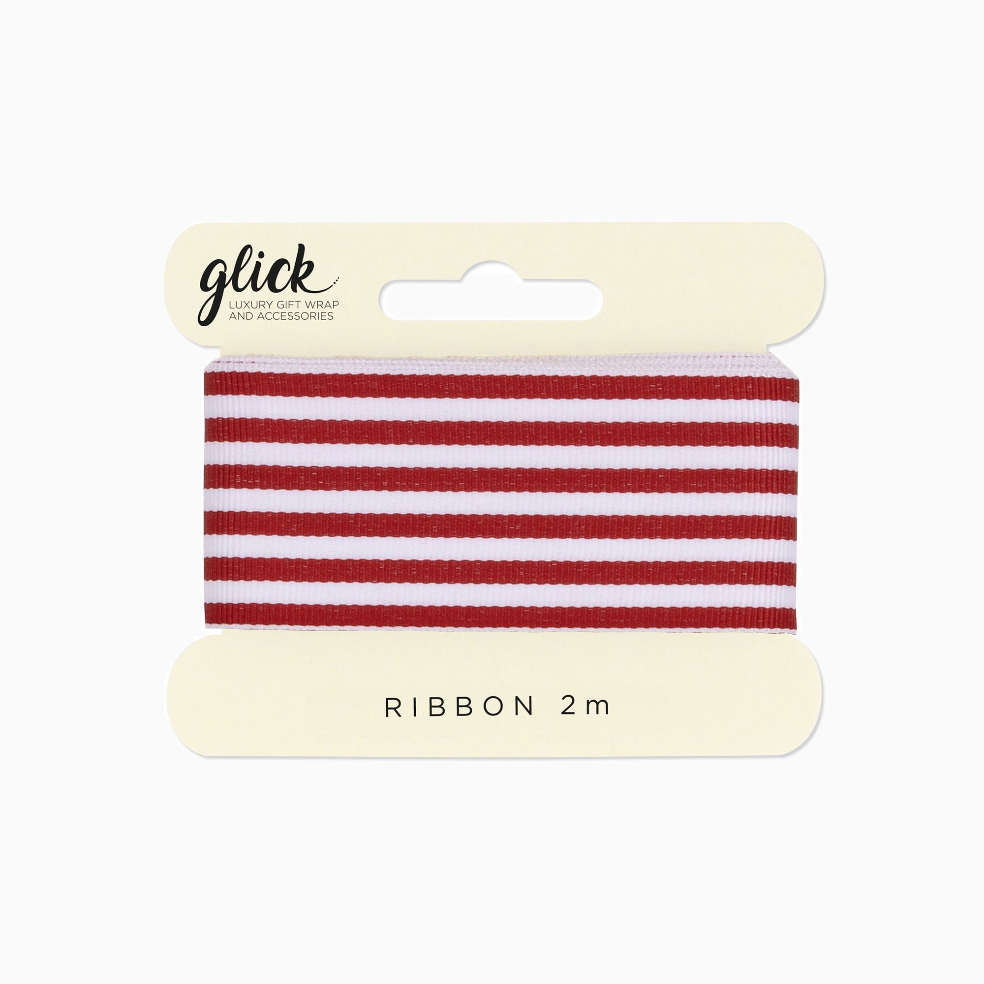Ribbon-RX39 - Candy Cane Gros Grain Ribbon (2m)-Glick