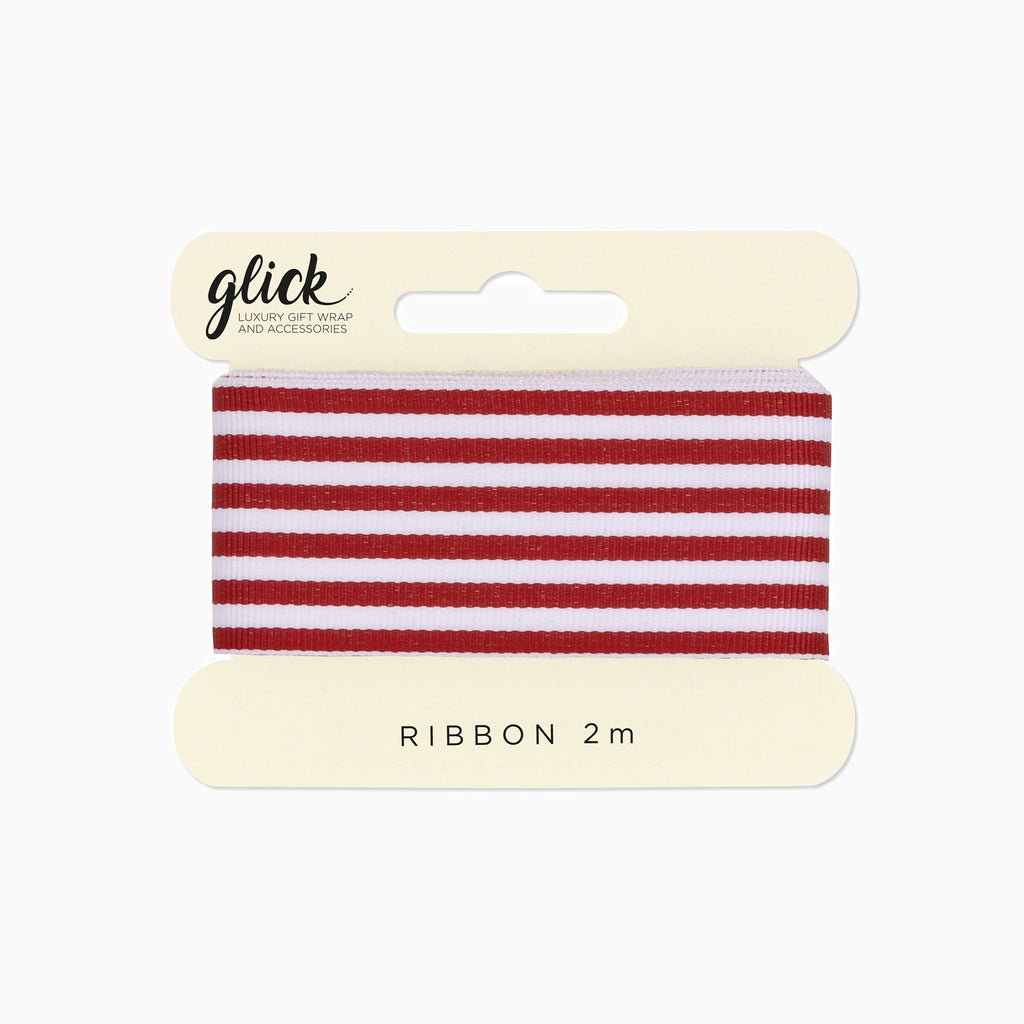 Ribbon-RX39 - Candy Cane Gros Grain Ribbon (2m)-Glick