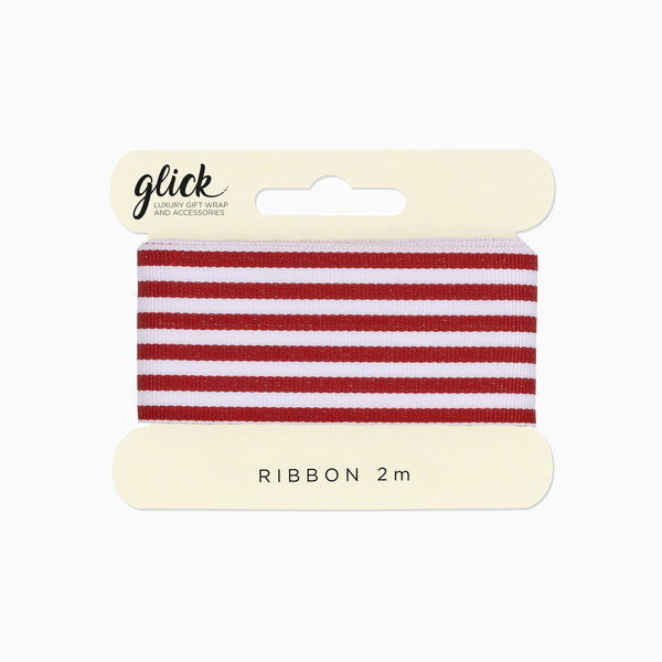 Ribbon-RX39 - Candy Cane Gros Grain Ribbon (2m)-Glick