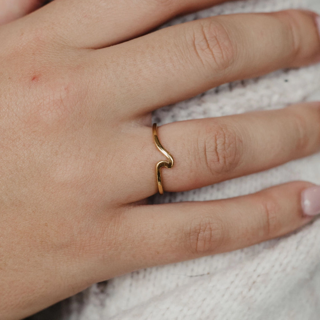 Ring-SSR-ST023GOLD - Wave Ring-Pineapple Island